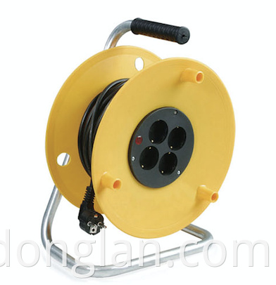 25/50M rubber electric extension Power Cords retractable Germany type cable reel